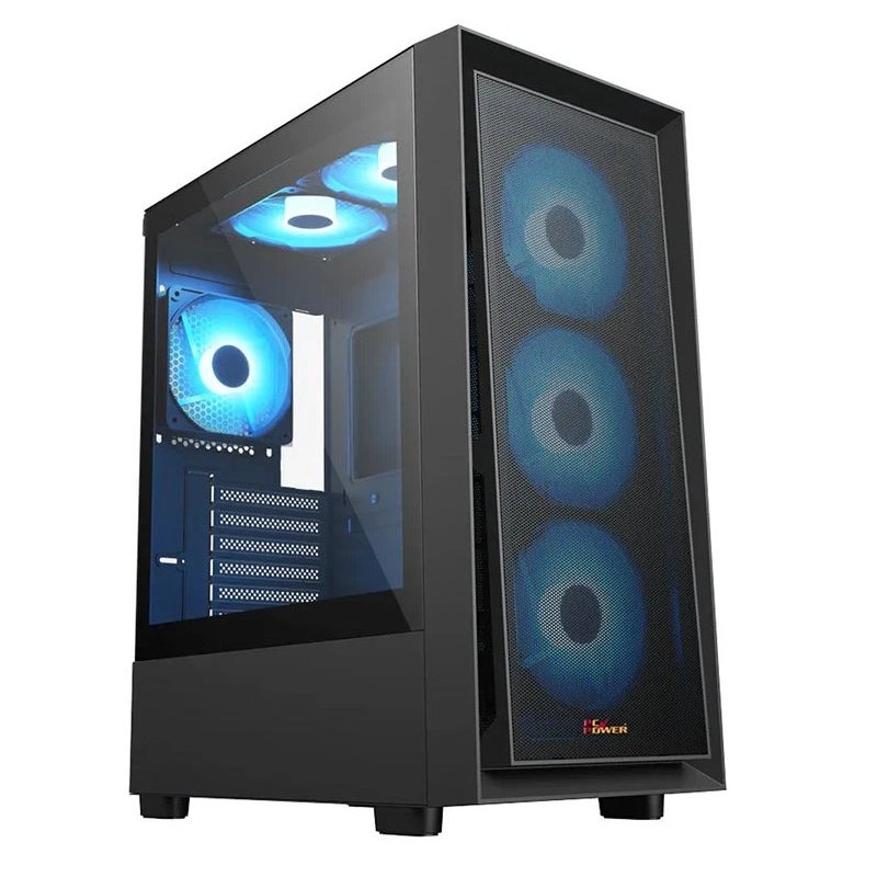 PC Power Crystal Mesh V3 BK ATX Desktop Gaming Casing