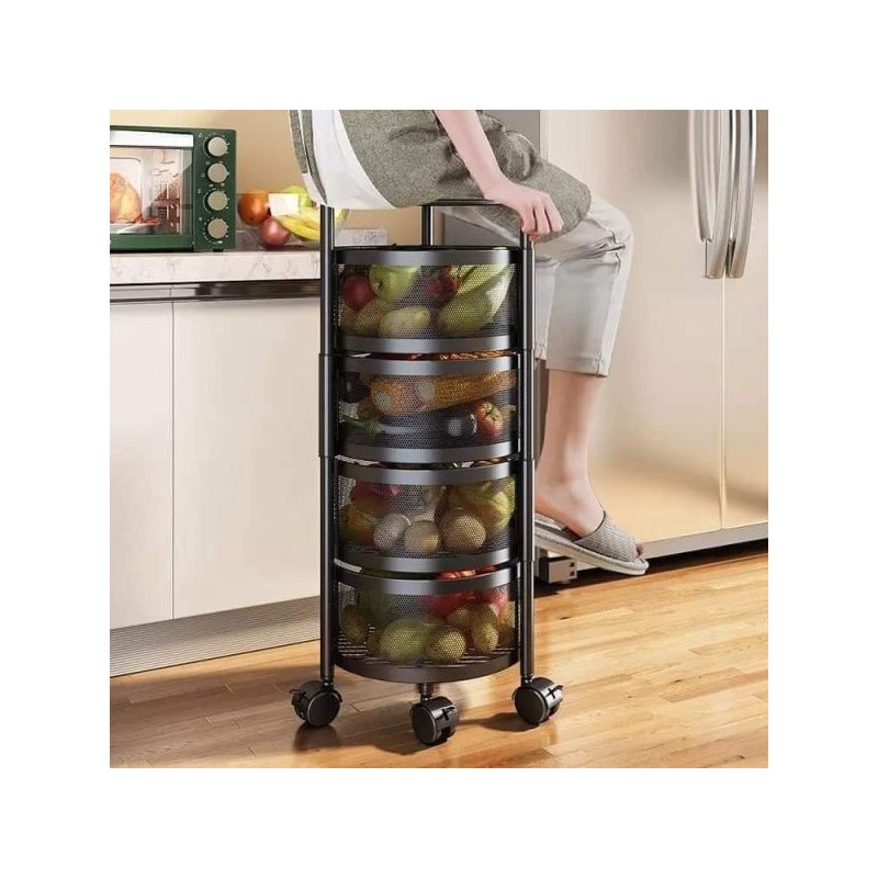 4-Layer Round Shape Kitchen Storage Rack
