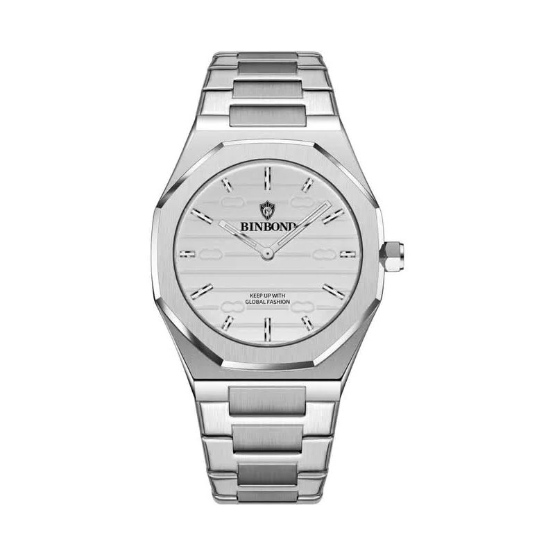 BINBOND 818 Stainless Steel Quartz Fashion Watch