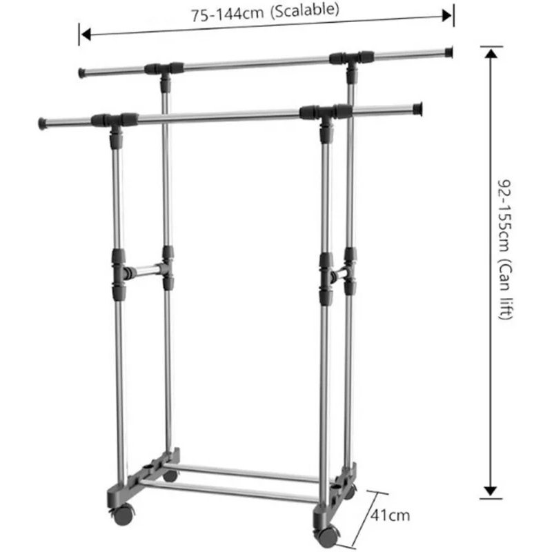 Portable Cloth Hanger / Alna with Shoe Stand