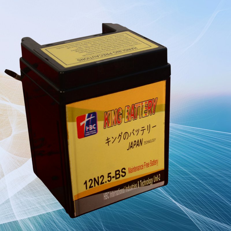 HBC 12N2.5-BS 12V 2.5AH Maintenance-Free Motorcycle Battery