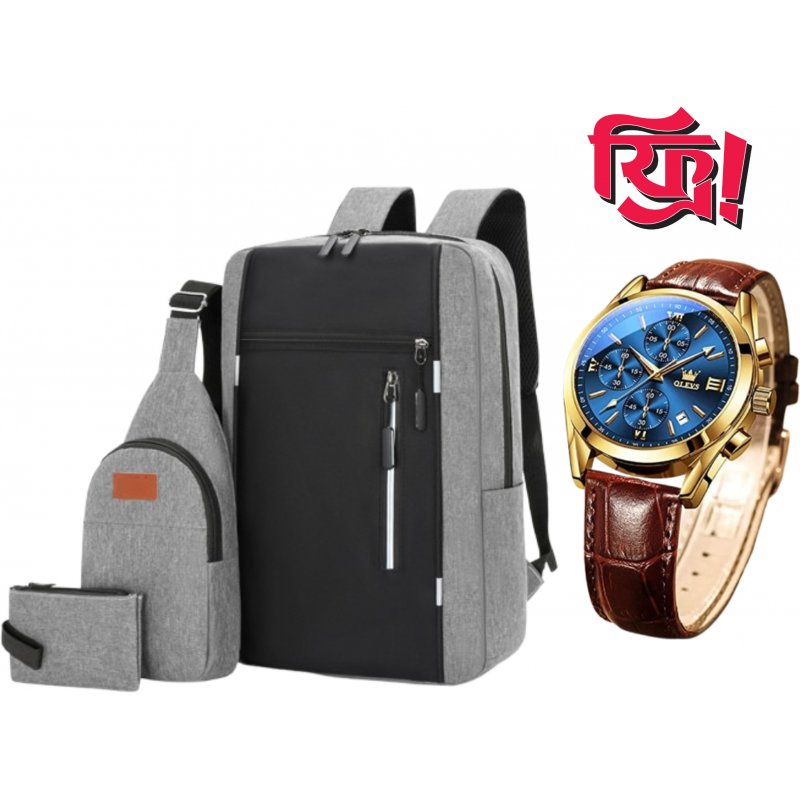 Exclusive 3-In-1 Bag Set with Free Watch