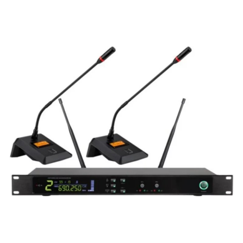 Verbex VT-KU920 UHF 2-Table Top Condenser Wireless Microphone Set