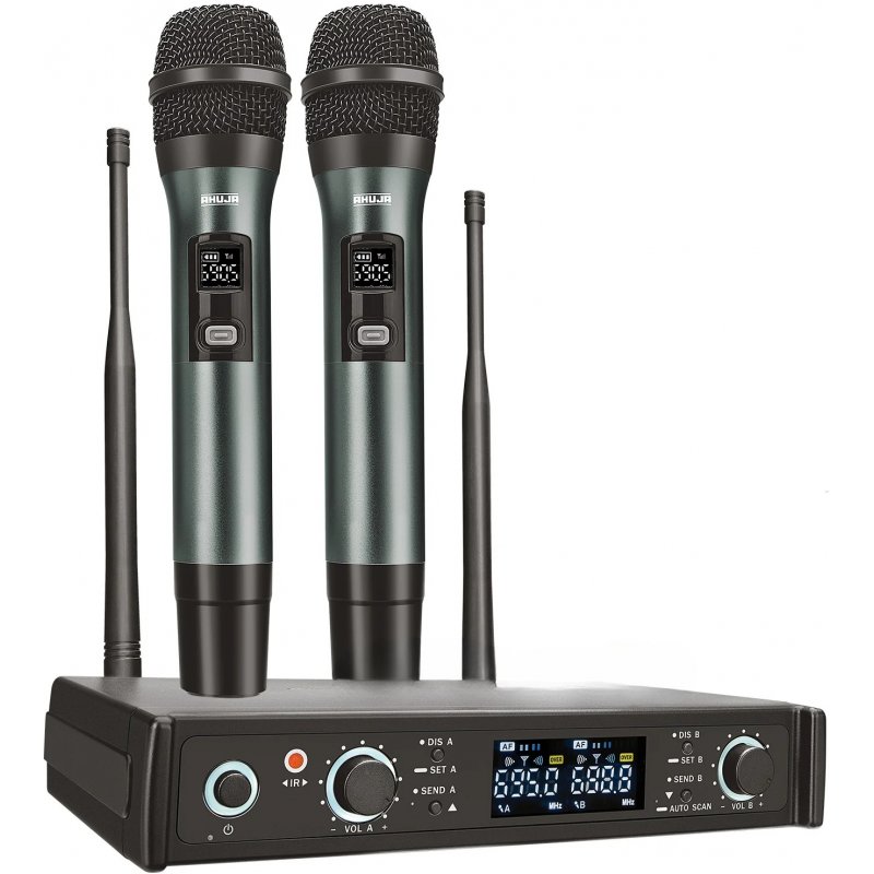 Ahuja AWM-800U2 Wireless Microphone Dual PA Microphones