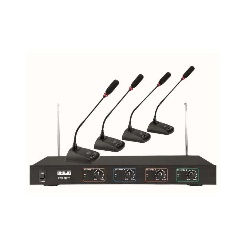 AHUJA CWM-400V 4-Pcs Combined Wireless Microphone