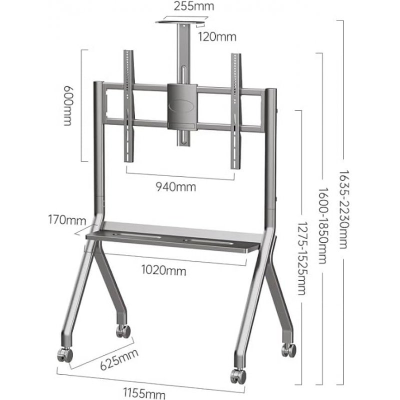 Mobile Stand Trolley for 32-65" Interactive LED TV