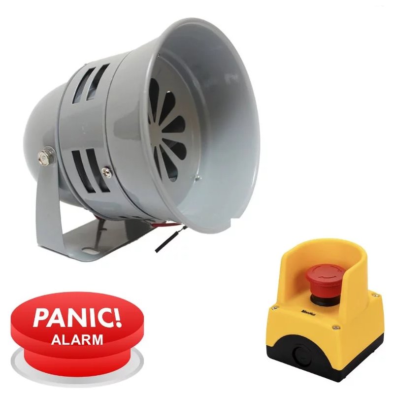 SOS Emergency Panic Alarm Package ( 1 Sounder + 1 Panic Button)