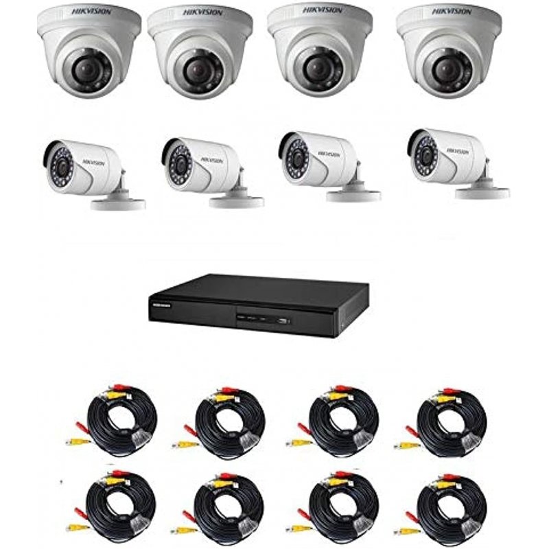 Hikvision 8-CH DVR 8 Camera with 17" Monitor CCTV Package