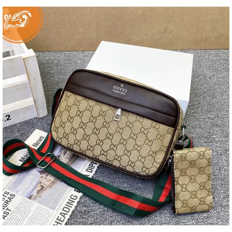 Professional Waterproof Leather Trendy Side-By-Side Bag
