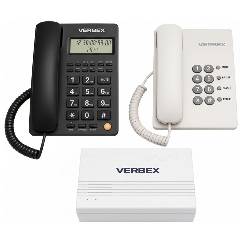 Verbex 08-Line PABX & Intercom with 04-Telephone Set Package