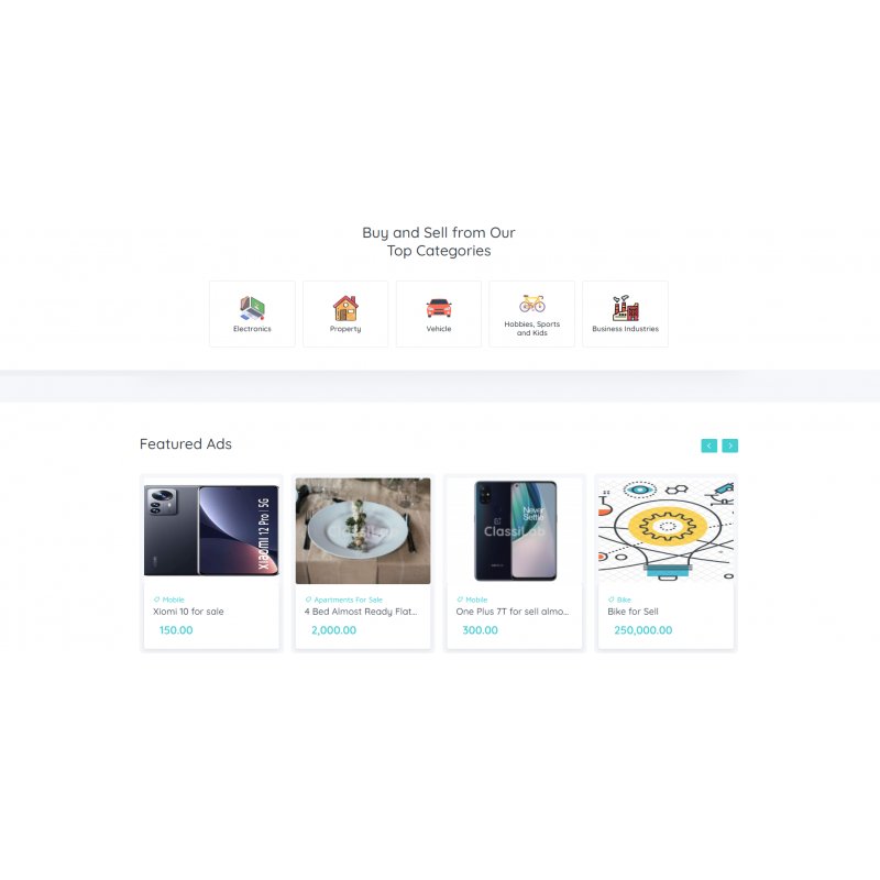 Ecommerce Buy Sell Classified Ads Website