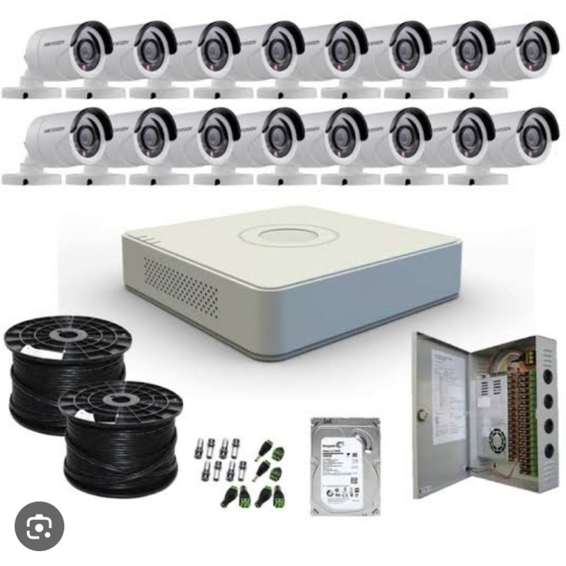 Hikvision CCTV Package 16 CH DVR 16 Pcs Camera 1000GB HDD