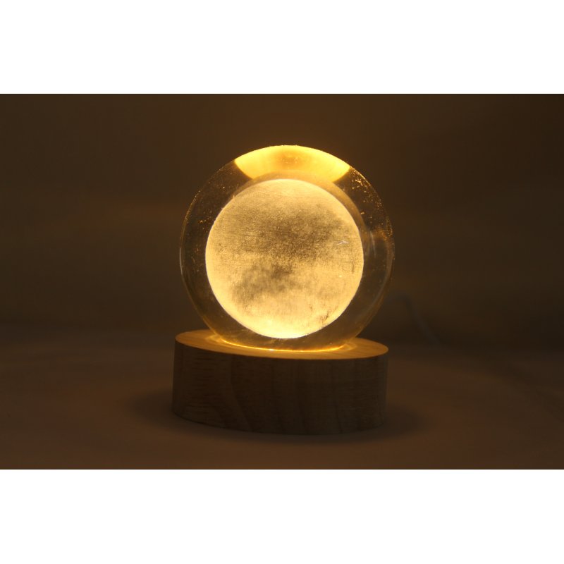 3D Moon Crystal Ball Lamp