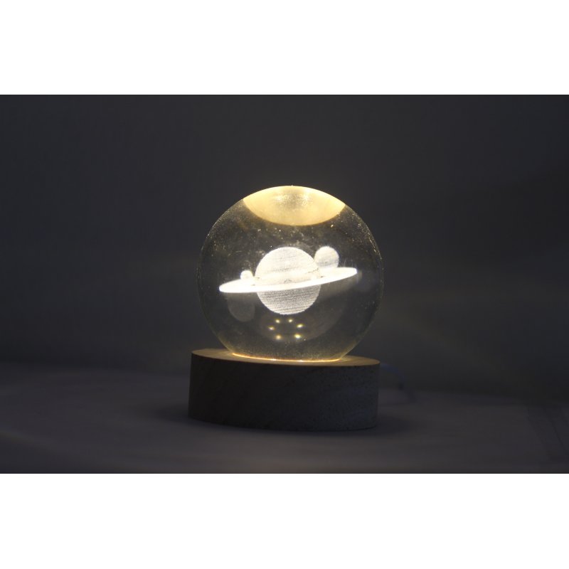 3D Galaxy Crystal Ball Lamp