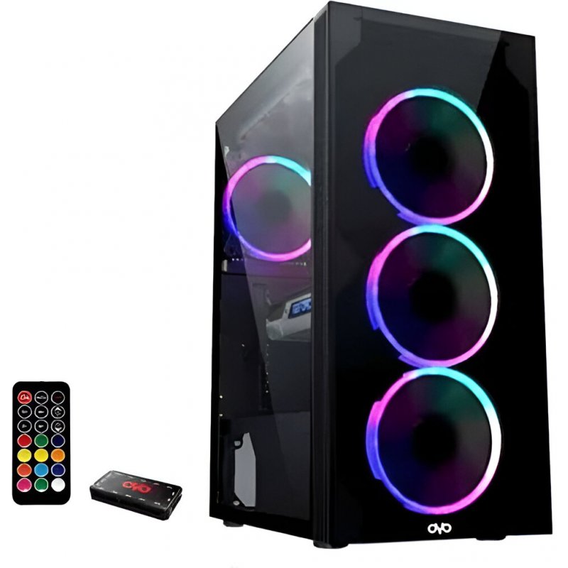 OVO X10 ARGB Mid-Tower Gaming Case with Remote Control