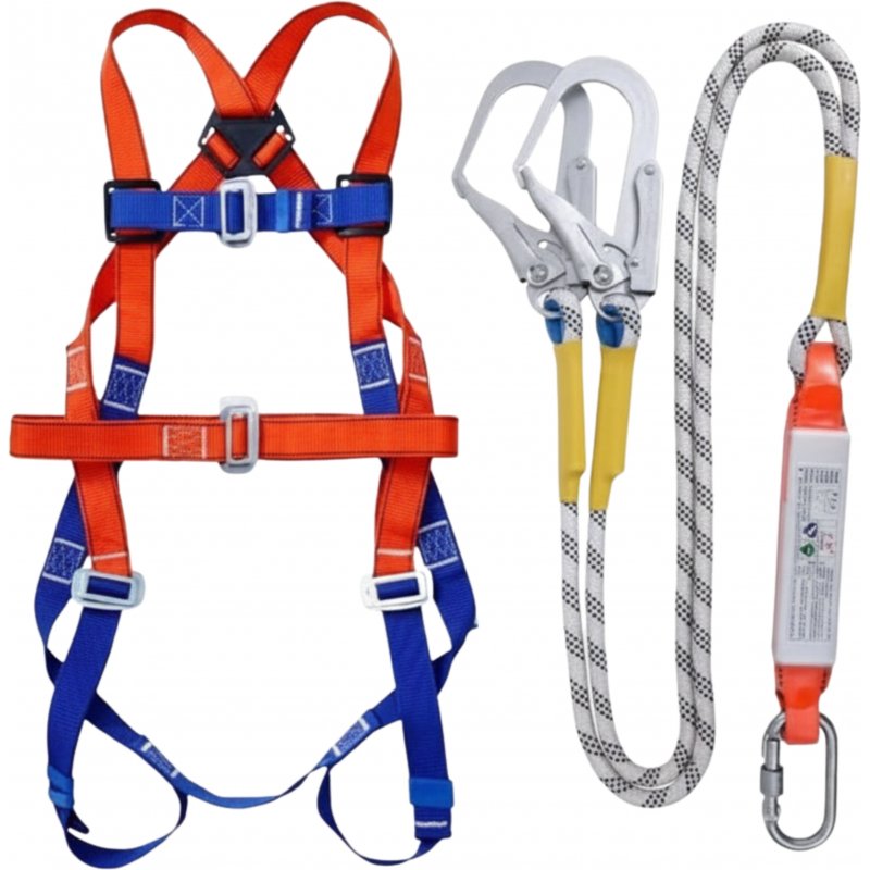 Professional Safety Harness with Double Lanyard