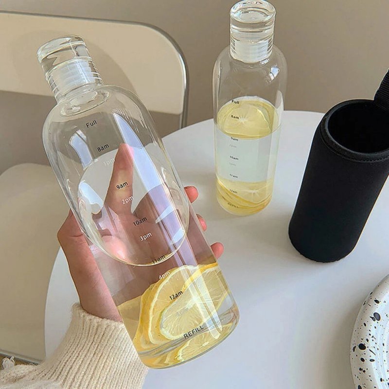 Time Scale Glass Water Bottle 750ml