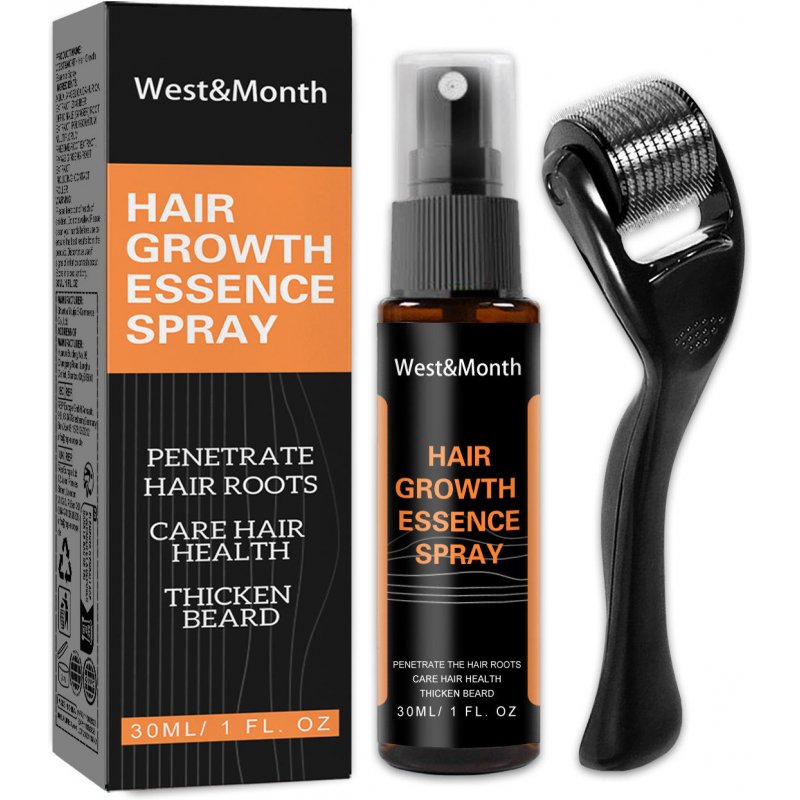 West & Month Hair Growth Essence Spray with Derma Roller
