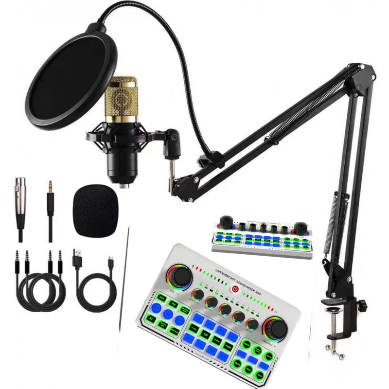 BM800+X50 Condenser Microphone with Sound Card