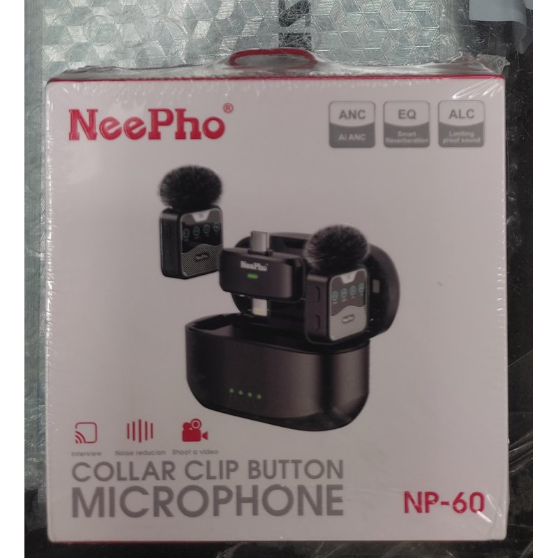 NeePho NP-60 Collar Clip Button Wireless Microphone NeePho NP-60 Collar Clip Button Wireless Microphone