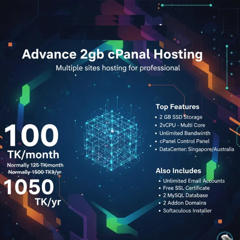 Advance 2GB Hosting with cPanel