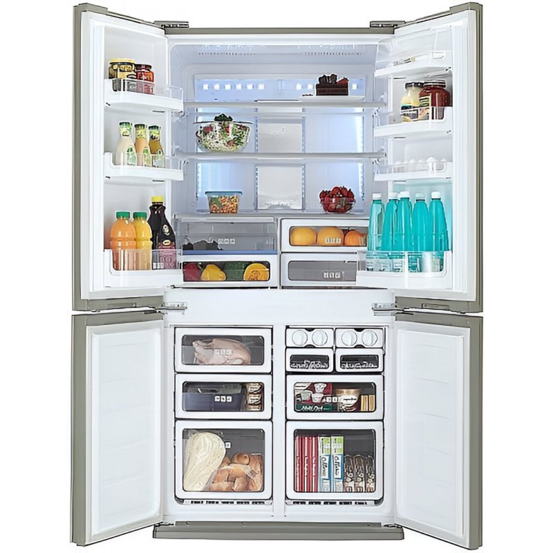 Sharp SJ-FP85V-SL3 672 Liter Side-By-Side 4-Door Refrigerator