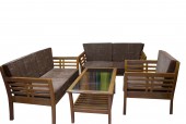 100% Solid Wooden Sofa Set (5 seated)