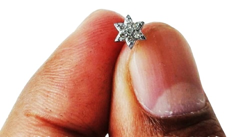 7 Star 9 Cent Diamond Nose Pin