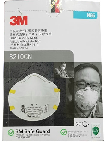 3M N95 8210CN Respirator Face Mask