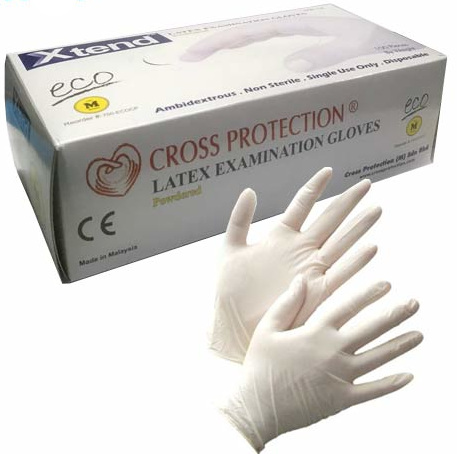 Xtend Cross Protection Latex Examination Gloves