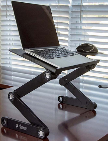 Aluminum Foldable Laptop Stand with Mouse Tray