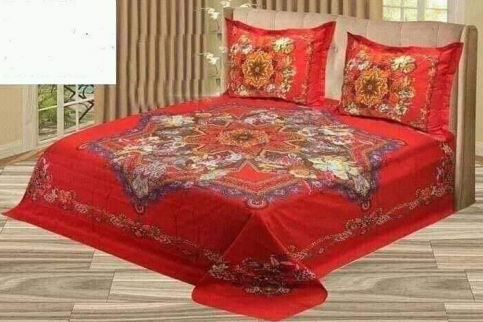 Double Size Bed Sheet with Two Pillow Cover