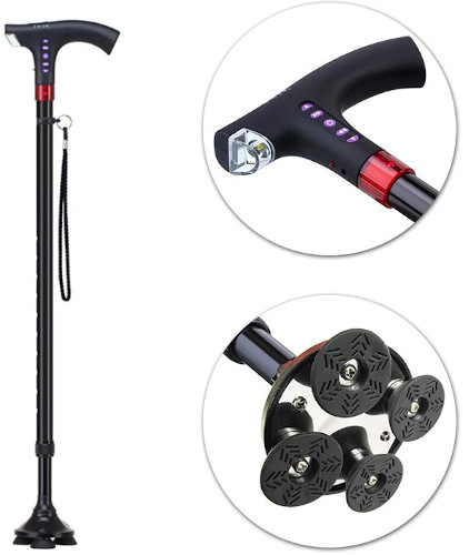 Safety Walking Stick with Light Alarm