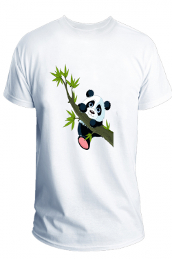 Panda Half Sleeve Cotton T-Shirt
