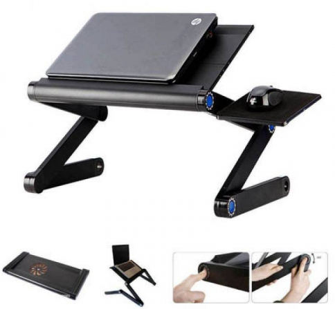 Aluminium Laptop Stand with Mouse Tray