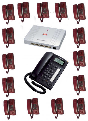 PABX System 16 Line 16 Telephone Set Full Package