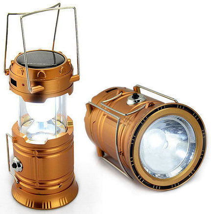Rechargeable Lantern 6 LED Solar Power Light with Power Bank