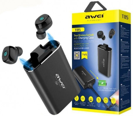 Awei T85 True Wireless Earbuds with Power Bank