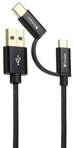 Verbatim Type C / MicroUSB to USB-A Cable