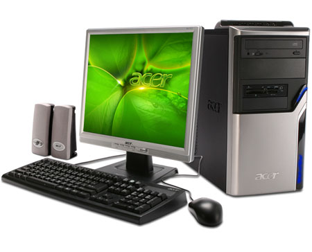 Desktop Core2 Duo Acer 18.5" LED 4GB RAM 500GB HDD