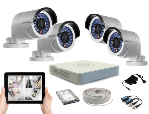 CCTV Package Hikvision 2MP Camera 4-CH DVR