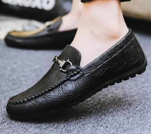 Stylish China Black Leather Loafer for Men