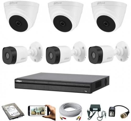 CCTV Package Dahua 6-Pcs Camera with 500GB HDD