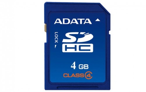 AData SDHC 4GB Memory Card