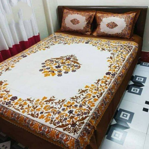 King Size Bed Cover with Two Pillow Cover