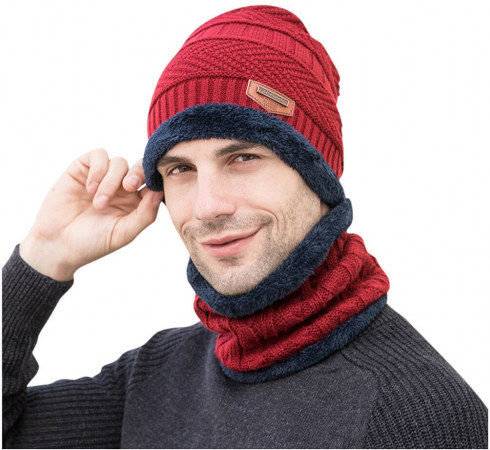 Woolen Fleece Knitted Winter Hat