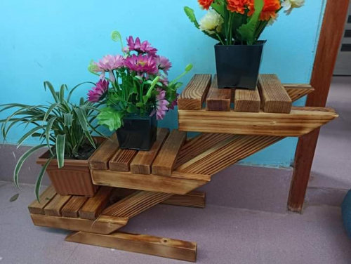Stairs Tree Plant Stand