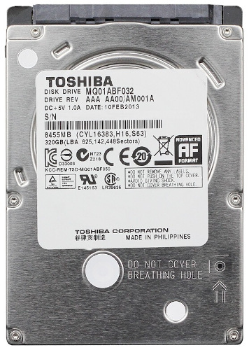 Toshiba MQ01ABF032 320GB HDD for Laptop