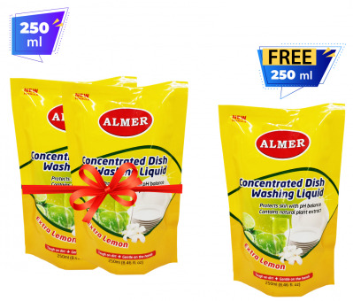 Almer Dishwash Liquid-250ml Pouch Pack Combo Offer