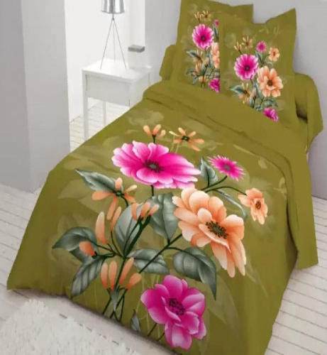 Cotton Bed Sheet with Matching Pillow Cover
